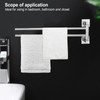 Stainless Steel Towel Rack Bar 180° Rotatable Towel Bathrobe Hanger