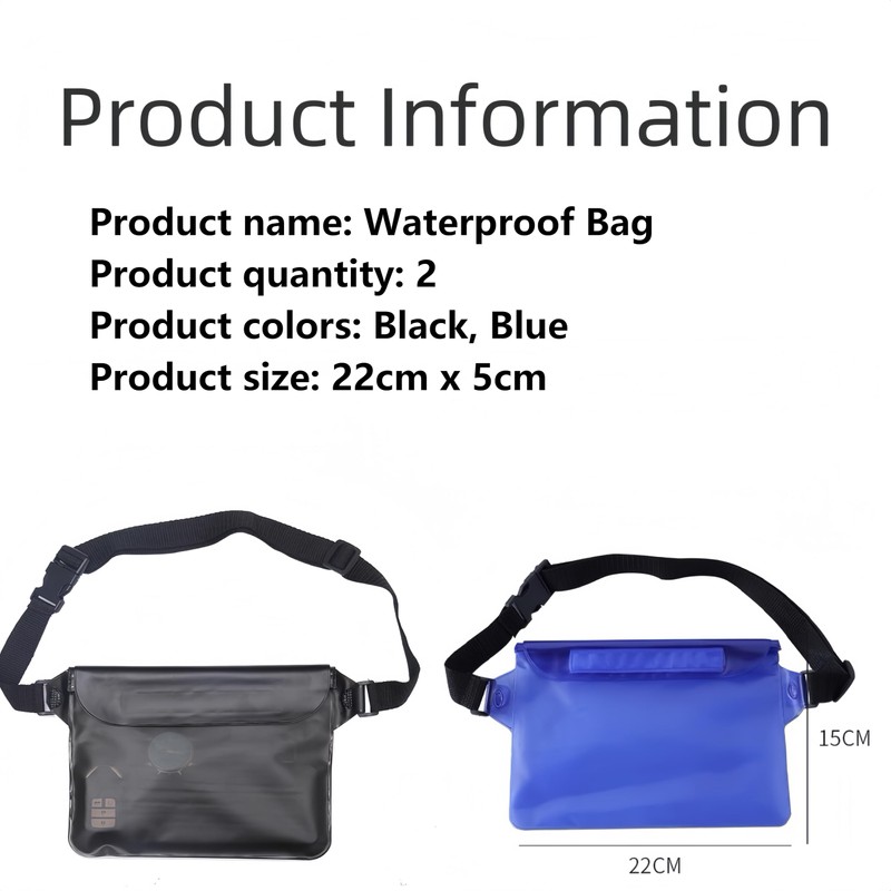 Waterproof Phone and Valuables Bag - Pack of 2 with