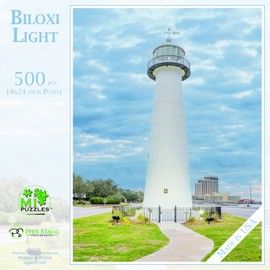 MI Puzzles Biloxi Light 500 Piece Jigsaw Puzzle - 24"x18" Interlocking Puzzle, Made in USA - Perfect Jigsaw Puzzles for Adults and Families