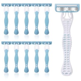 10 maquinillas de afeitar desechables para mujer, 5 hojas para pieles sensibles empaquetadas individualmente, maquinillas de afeitar para hotel, spa, 