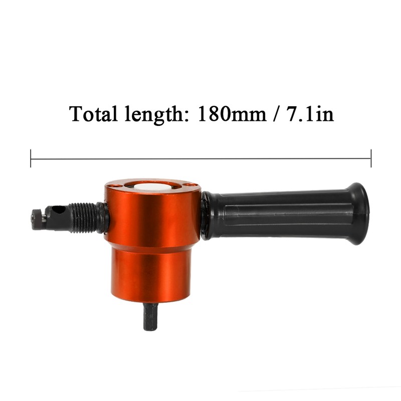 Double-headed Sheet Metal Nibbler Cutter 360 Degree Adjustable Drill Attachment