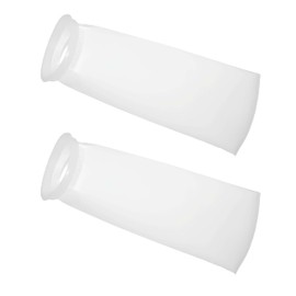 2-Pack 4 Inch Ring Filter Socks, 4"x15" Thick Mesh Felt Filter Bags (1 Micron) with Plastic Ring
