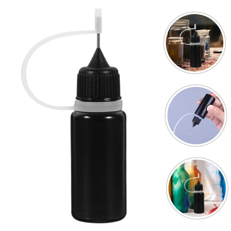 OHPHCALL 10pcs Toiletry Travel Bottles Squeezable Dropper Bottles Fine Tip