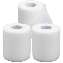CREATCABIN 3 Rolls Pre Wrap Athletic Tape White Prewrap Sports Tape 10.9 Yards Headbands for Hair Soccer Basketball Climbing Swimming Foam Underwrap Sport Pre-Wrap for Ankles Wrist Knees Foot 10M