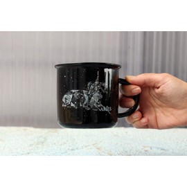 Stargazer ARIES Astrology Camp Mugs by Creature Cups | Ceramic Horoscope 13.5 Ounce Cups with Traits Revealed Inside | Birthday Constellation Signs | Holiday Gift for Coffee & Tea Lovers