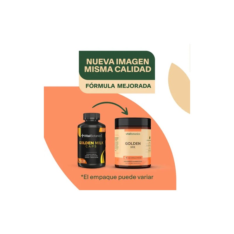 Golden Milk Suplemento Leche Dorada 120 Caps Vitalbotanics