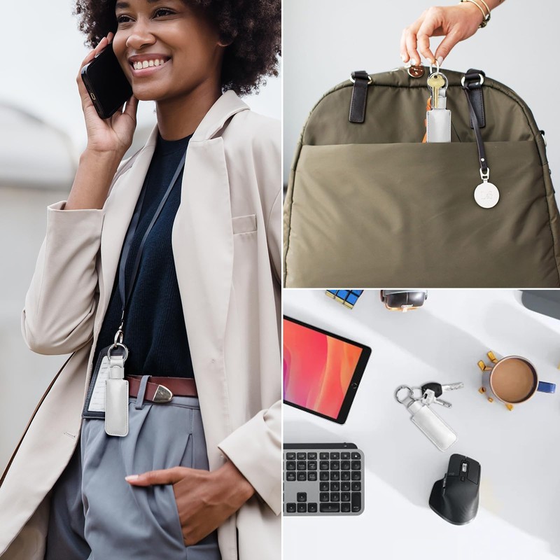 CaSZLUTION Microfiber Leather USB Flash Drive Case - Anti Lost