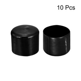 QUARKZMAN Pack of 10 Rubber End Caps 53 mm ID Rubber Caps Rubber Plugs Round Sliding Caps Chair Leg Caps Foot Caps Protective Caps End Tips Cover Plugs Plastic for Pipe Furniture Black