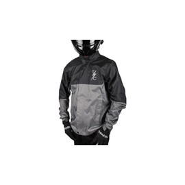 Thrashin Supply Company Thrashin Supply Co Waterproof Mission Rain Jacket Large Black/Gray