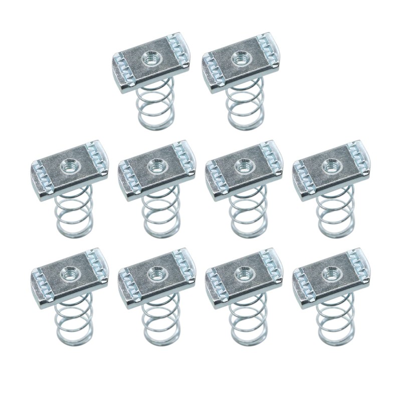 Strut Channel Nuts, 1/4"-20 Spring Channel Nut with Zinc Electroplate