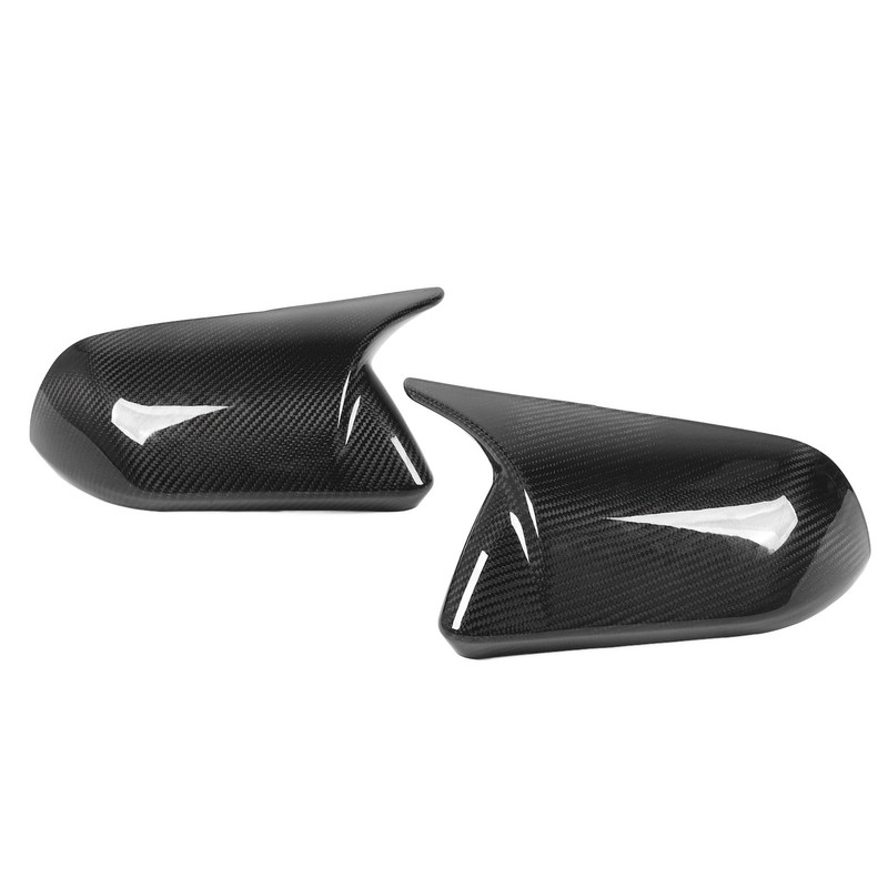 1 Pair Carbon Fiber Mirror Covers Ox Horn Style Car