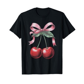 Fiocco Ciliegia Rosa Frutta Maglietta