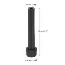 uxcell On/Off Replacement Light Turn Switch Knob Lamp Socket Extension Knobs 50mm Length Black 5Pcs