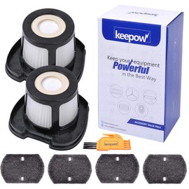 KEEPOW Filtro de vacío de repuesto para Bissell Pet Hair Eraser Hand Vac. 2284W 2390 2389 2390A, en comparación con la pieza # 1614212, 1614203 y 1614204, paquete de 2