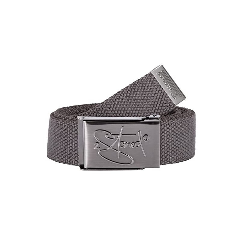 2Stoned Belt Buckle Matte Embossed Including Bottle Opener in Anthracite