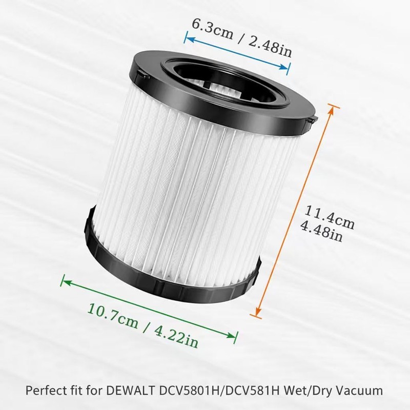 DCV5801H HEPA Filter for DEWALT DCV580H DCV581H 20V Wet/Dry Vac