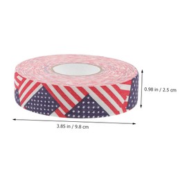 Kisangel 1Roll Hockey Tape American Flag Tape Hockey Stick Tape American Flag Sticker Hockey Stick Wrapper for Hockey Pucks Bat
