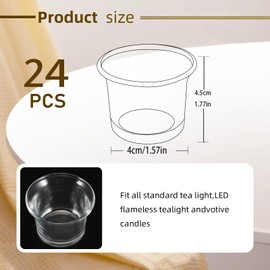 Bgtecho Tealight Candle Holder Set of 24,Votive Candle Holder,Clear Glass Candle Holders,Tea Light Holders Bulk for Wedding Birthday Party Dinner Home Decor