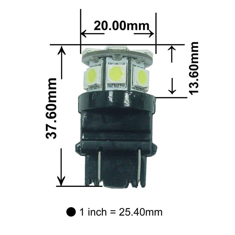 PA LED 2PCS 13SMD 3157 Blue Auto LED Bulb 12V