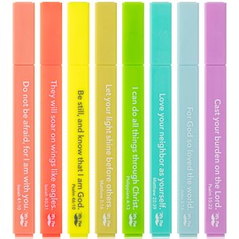 Mr. Pen- Bible Highlighters with Bible Verses, 8 Pack, Soft Pastel, Aesthetic Highlighters, Markers No Bleed Through