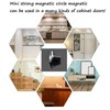 Semetall 4Pcs Concealed Magnetic Door Catch Black,Mini Strong Magnetic Circle