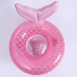 Baby Float, Mermaid Princess, Cute, Random Color Ear Plugs and Nose Clip Included, For Children, Babies, Baths, Foot Inserts, Pools, Floats, Water Play, Sea Bathing, Swimming, Summer Vacation, Pool, Outdoor Leisure Equipment, Unisex, Strong Buoyancy, Lightweight, Summer, O Shape
