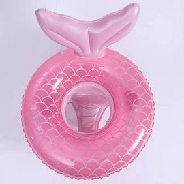 Baby Float, Mermaid Princess, Cute, Random Color Ear Plugs and Nose Clip Included, For Children, Babies, Baths, Foot Inserts, Pools, Floats, Water Play, Sea Bathing, Swimming, Summer Vacation, Pool, Outdoor Leisure Equipment, Unisex, Strong Buoyancy, Lightweight, Summer, O Shape