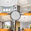 Vloitgol Modern LED Ceiling Light Fixture, 4 Rings Dimmable Flush