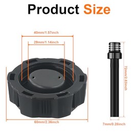 ATV Fuel Cap 40mm Universal Fuel Cap for 50cc 70cc 90cc 110cc 125cc Engines ATV Motorcycle Quad 4 Wheel for TaoTao for Coolster for Buyang for Coolsport for Sunl for Kazuma