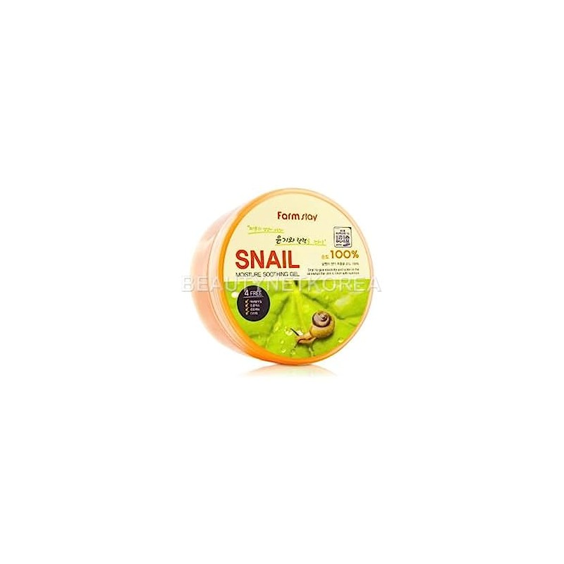 FARMSTAY Moisture Soothing Gel Snail 10.14 oz. /300ml Hydrates &