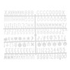 sourcing map Felt Board Letters, 680 Characters White 3/4" Letters