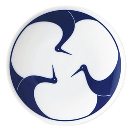 m17601 enngi 小皿 Stamped Dyed with Crane