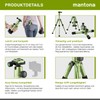 Mantona Kaleido 21185 Mini Photo/Table/Travel Tripod with Ball Head with