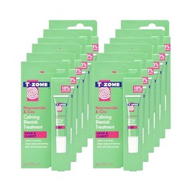 T-Zone 12 x 8ml Multipack of 10% Niacinamide & Cica Calming Blemish Treatment, Helps Reduce Blemishes and Spots, Calms & Soothes Irritated Skin