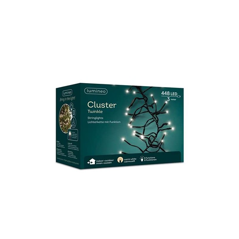 Lumineo Cluster Fairy Lights Warm White – 448 LEDs –
