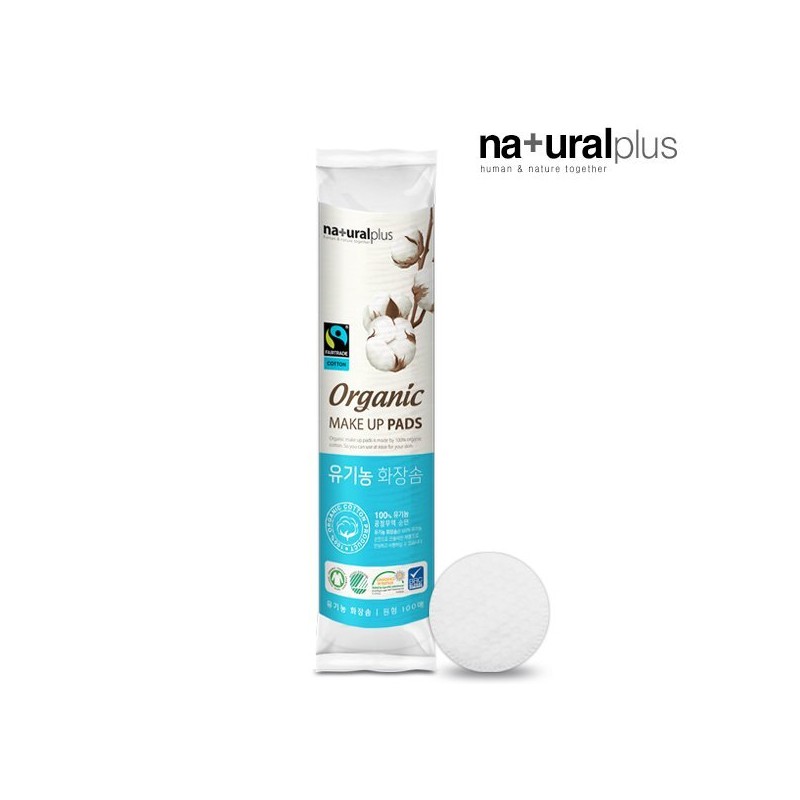 NaturalPlus 내츄럴플러스 유기농 화장솜 원형 100매 3개 2세트 NaturalPlus Organic