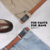 SANSTHS Mens Leather Ratchet Belt Brown Dress Belts for Men