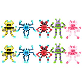 ASIOWELY Transformable Fidget Spinner Toys for Kids & Adults,10 PCS Fidget Toys for Teens Anxiety,Sensory Toys for Autism ADHD Stress Relief,Christmas Stocking Stuffers Gifts for Boys Girl Travel Toys