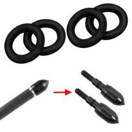 EMSea 100PCS O-Rings for Broadhead Archery Arrowhead Rubber Bands Replacement Arrow Tip Grommet OD 5mm ID 3mm Diameter 1mm Black