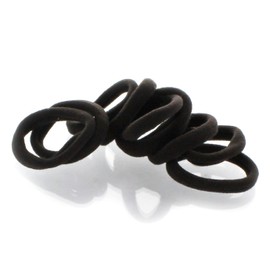 My Lello Girls Small Premium Ponytail Holder Seamless Hair Bands Brown 20pcs