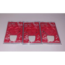 Leviton Lot of 3 Leviton Led Night with Heart shaped shade 49563-HTF (New)