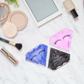 Healeved 3pcs Colorful Eyelash Storage Box Design and Practical False Eyelash Organizer Transparent Lid for Easy Viewing for Daily Use and Travel