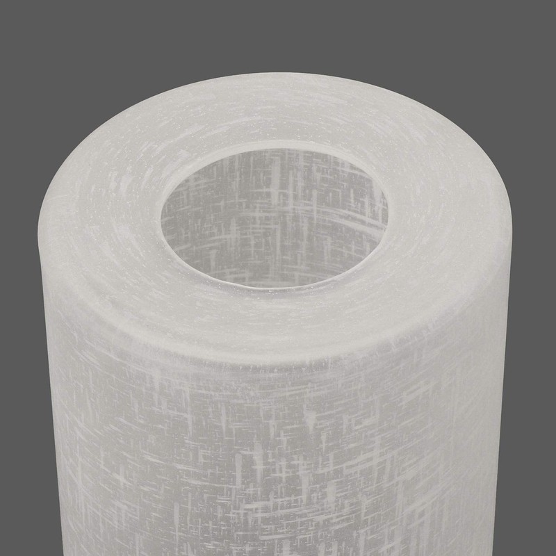 Anmire 2 Pack White Linen Frosted Glass Lamp Shade, Cylinder