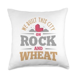 we built this city on rock and wheat or Board game Throw Pillow