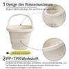 Foldable Bucket, 5L/10L, PP + TPR Material, White, Space-Saving, Foldable