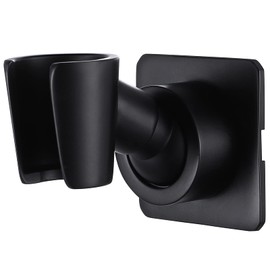 Shower Head Holder All Meta lHandheld Shower Wand Bracket Adhesive Shower Wall Mount Holder Brass Shower Spray Holder Black, Drill Free Glue Installation