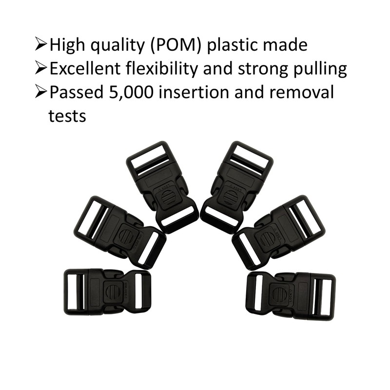 EesTeck 6 Set 20mm Extra Thick Heavy Duty Buckle Clips,