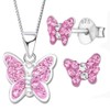 Children's Girls' Jewellery Set 925 Sterling Silver Cubic Zirconia Butterfly