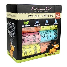 Parisian Pet Ecofriendly Dog Poop Bags Rolls - 320 Count Unscented Poop Bags For Dogs - Leakproof, Extra Thick, 16 Dog Waste Bags Refill Rolls - Doggie Poop Bags - Fits All Dispenser - Shoutout