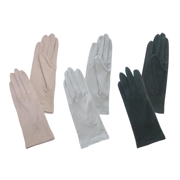 Milieu W6808-01 UV Gloves, Short, Women's, Sun Protection, UV Protection,